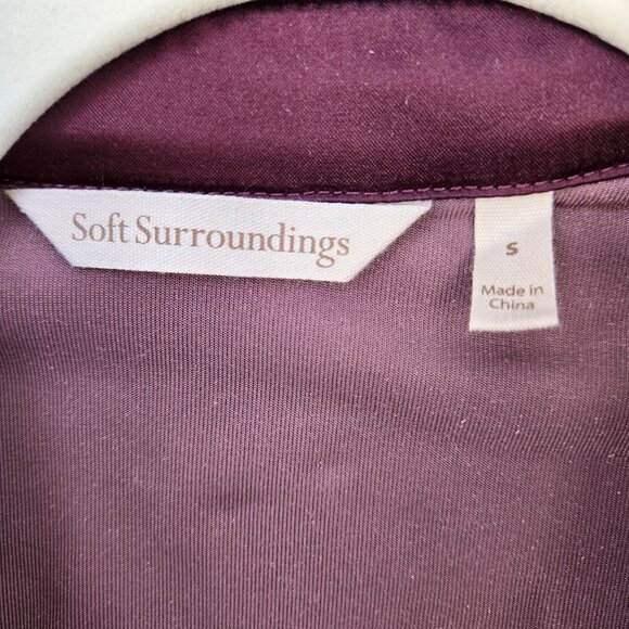 Soft Surroundings Crushed Velvet Button Down Shirt Size Small - Picture 3 of 6